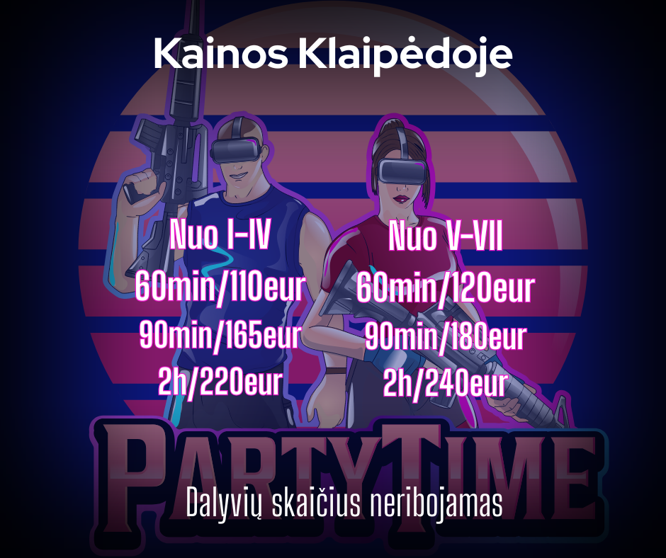 Partytime kainos Klaipėda